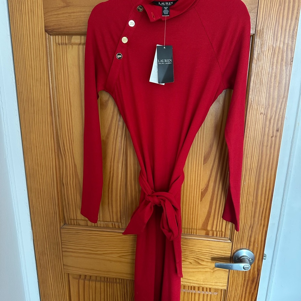 Ralph Lauren Red Long Sleeve Dress